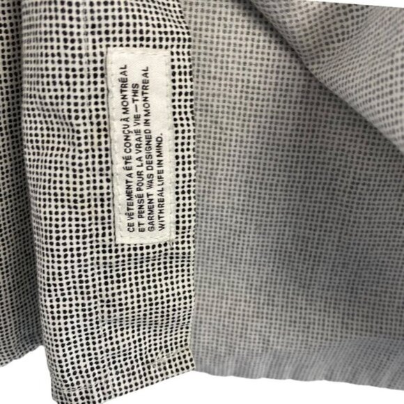 Frank And Oak Men's White Black Polka Dot Short Sleeve Button Up Shirt US S - Picture 7 of 9